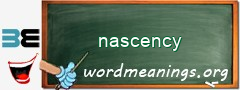 WordMeaning blackboard for nascency